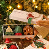 Christmas Gift Set with Scented Candle and Christmas Tree Ornaments - Holiday Gift