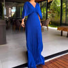 FaldaBelle™ | Waist-Focused Dress with Pleated Batwing Sleeves