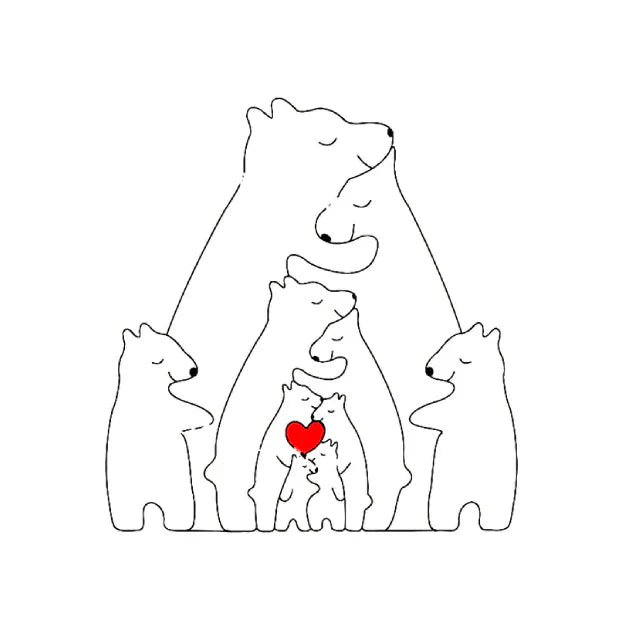 Bear Family Wooden Puzzle™ | The Ultimate Gift of Family Love