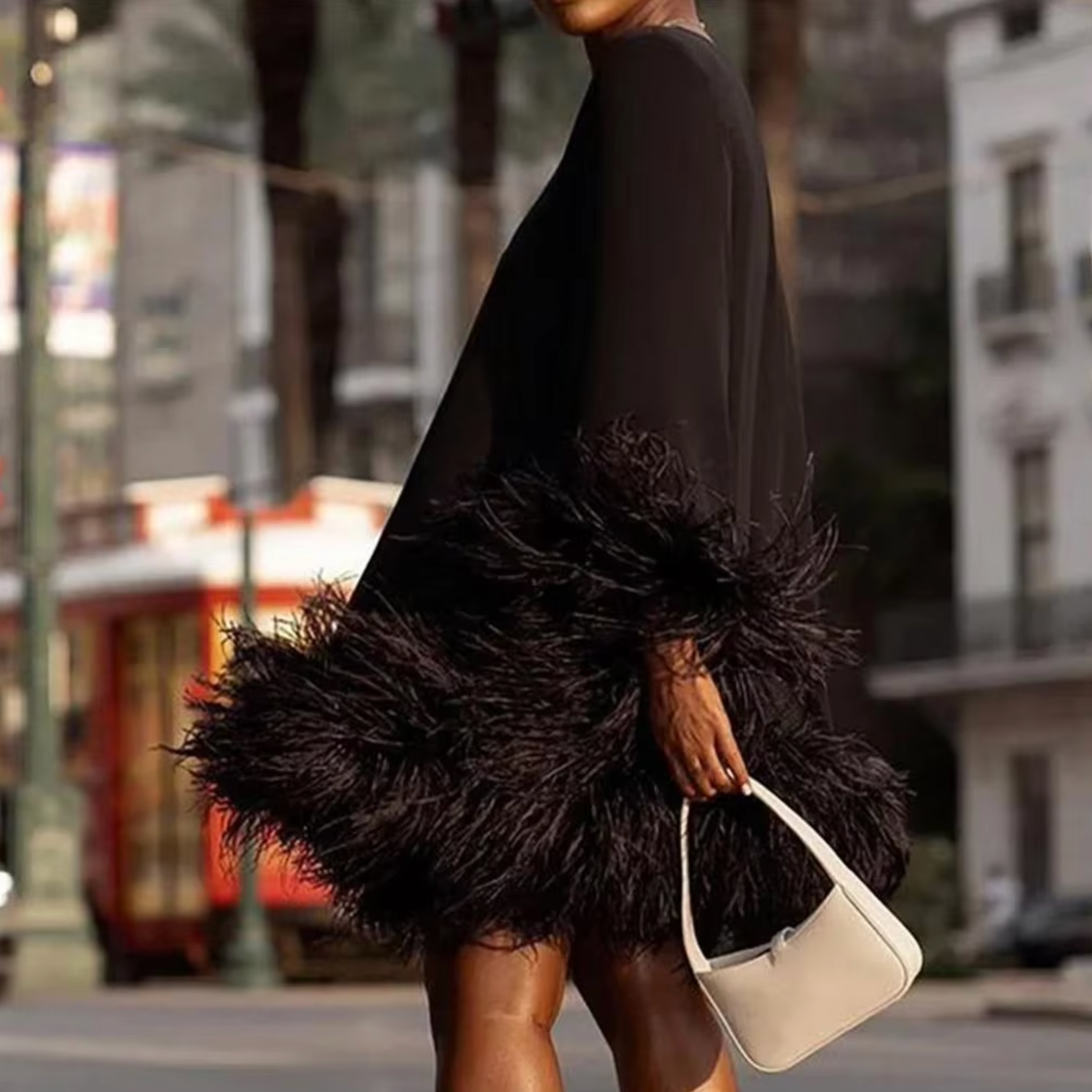 Clover – Stylish Dress with Fur Lining