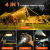 Lumenova® – Your Smart Outdoor Companion | 4-in-1 Camping Light with RGB Light Chain & Power Bank