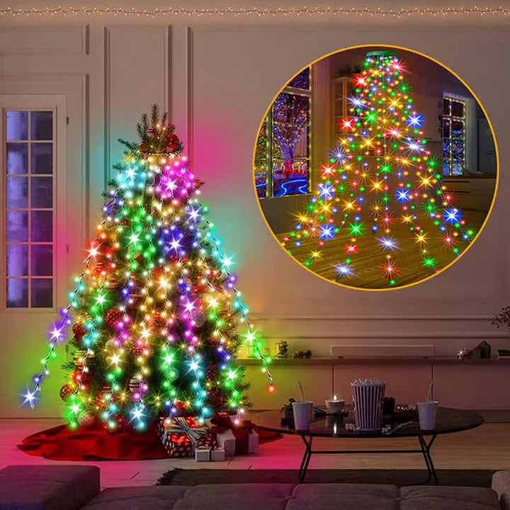 Christmas Tree Waterfall Lights
