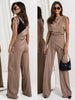Maria™ | Women's Set with Pleats and Round Neckline