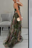 Giselle™ – Floral Maxi Dress with Cut-Out Waist and Tulle Skirt