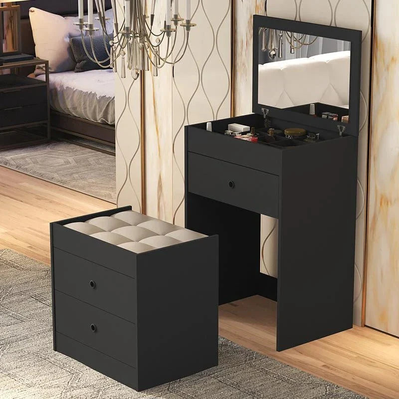 Smart Makeup Table with 3 Drawers + Free Stool