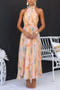 Serena™ | Watercolor Maxi Dress with Open Back