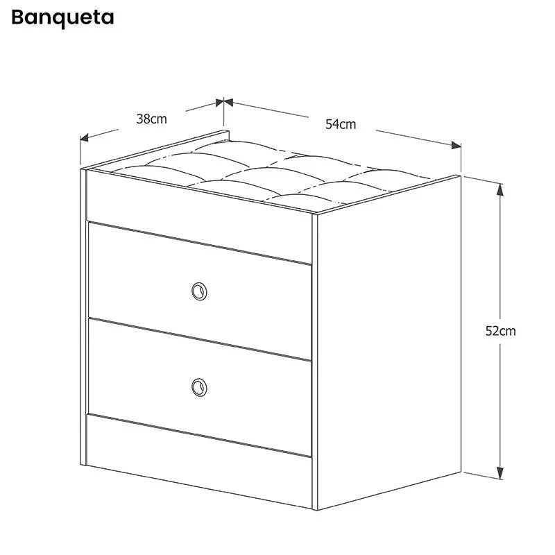 Smart Makeup Table with 3 Drawers + Free Stool