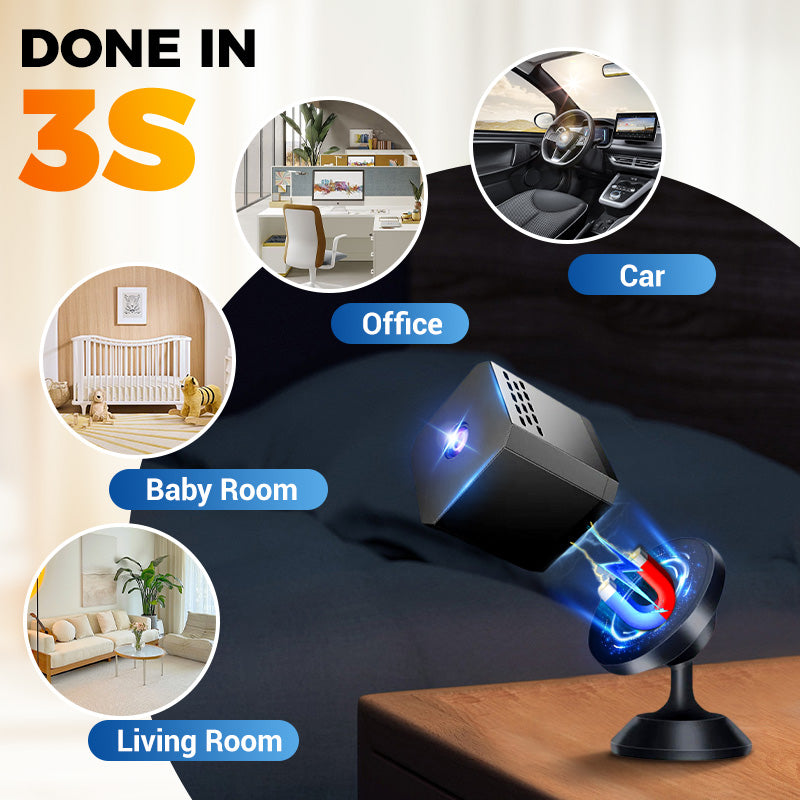 SicherBlick™ | Compact HD Security Camera with Night Vision and App Control