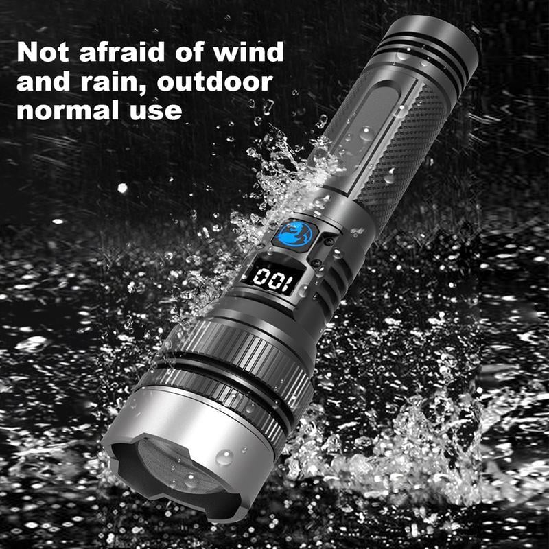 Survival LED Flashlight 2025 – As bright as a lightsaber with power bank function