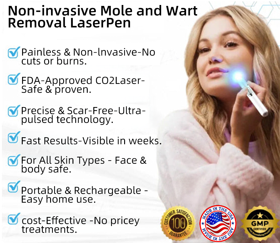 MoleGone® Non-Invasive Mole and Wart Removal Laser Pen Promax
