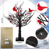 Christmas Lighted Mini LED Tree With Red Berries
