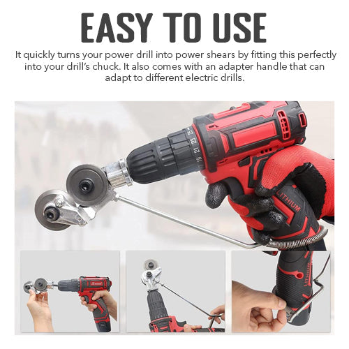 Electric Drill Shear™ - Turns a Drill into a Shear