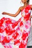 Margovil™ | One-Shoulder Maxi Dress with Pleats and Print