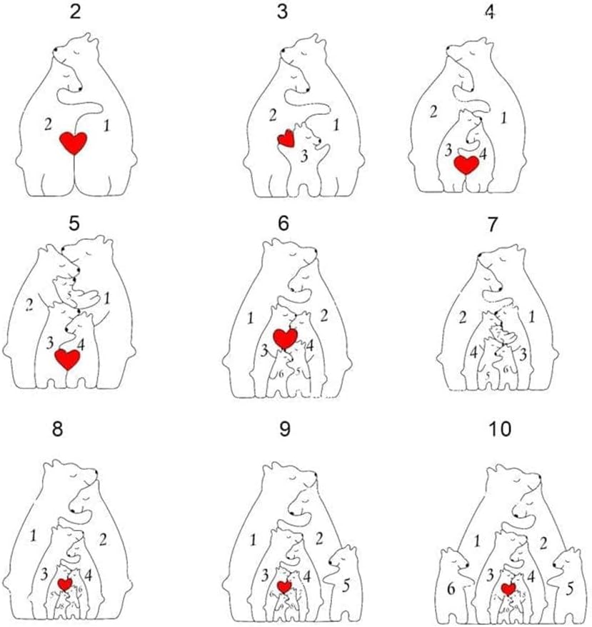 Bear Family Wooden Puzzle™ | The Ultimate Gift of Family Love