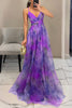 Giselle™ – Floral Maxi Dress with Cut-Out Waist and Tulle Skirt