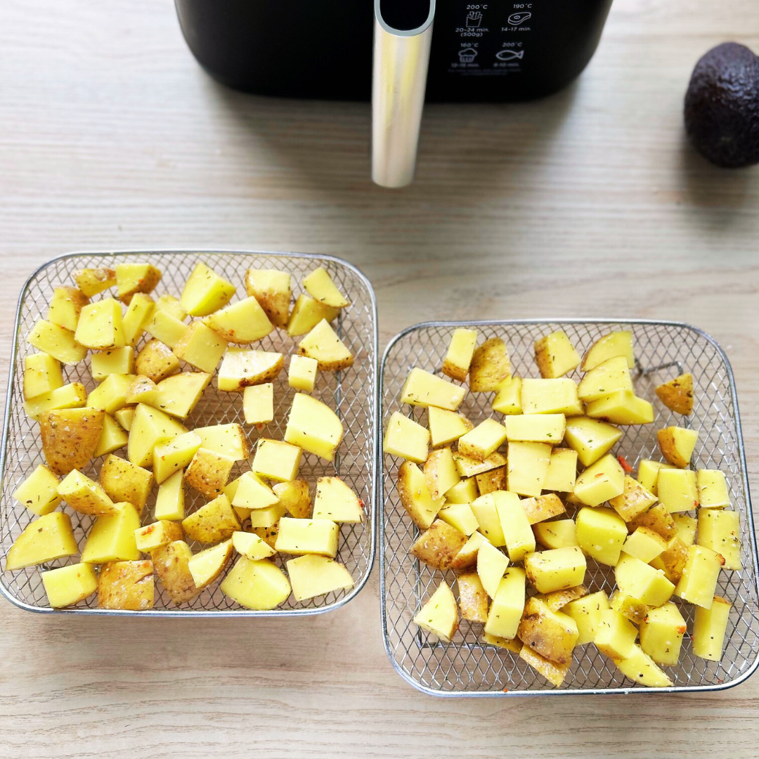Multi-layered Baskets for Air Fryers with 2 Free Heat-Resistant Tongs