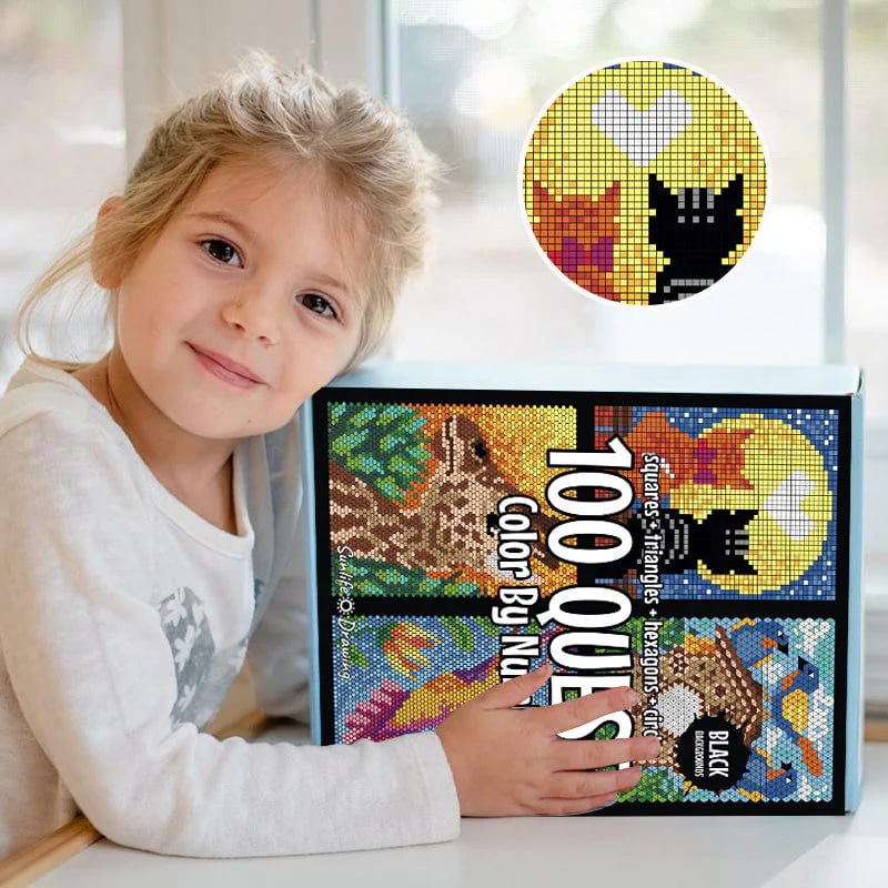 100 Paint-by-Numbers Book Set – Relaxing & Creative Painting Enjoyment