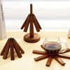 WalnutGrip™ | 3-piece Magnetic Coaster Set Made of Black Walnut Wood for Hot Cookware
