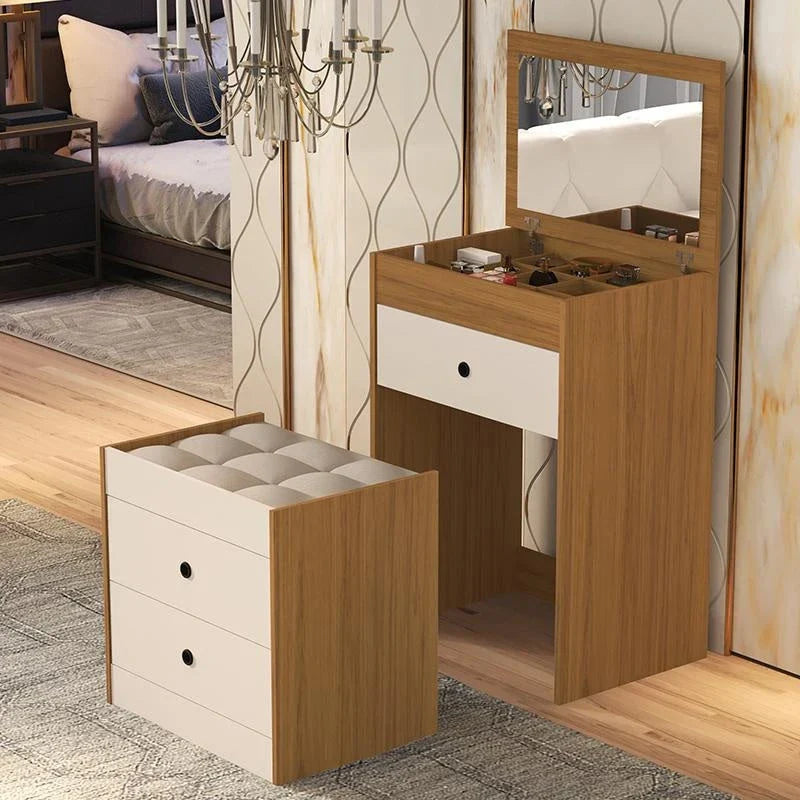 Smart Makeup Table with 3 Drawers + Free Stool