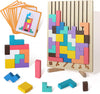 Wooden stacking game - promotes logic, concentration, and fine motor skills in children