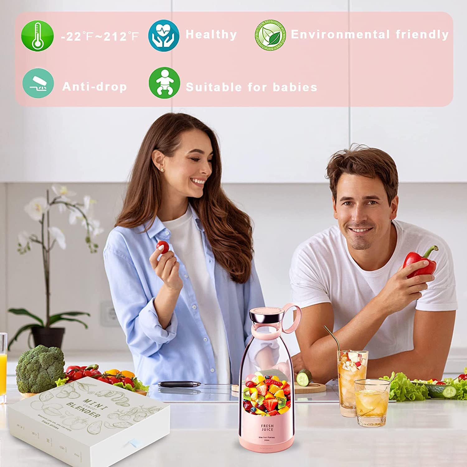 NutriBot™ - Battery-powered Mixer for Vital Drinks