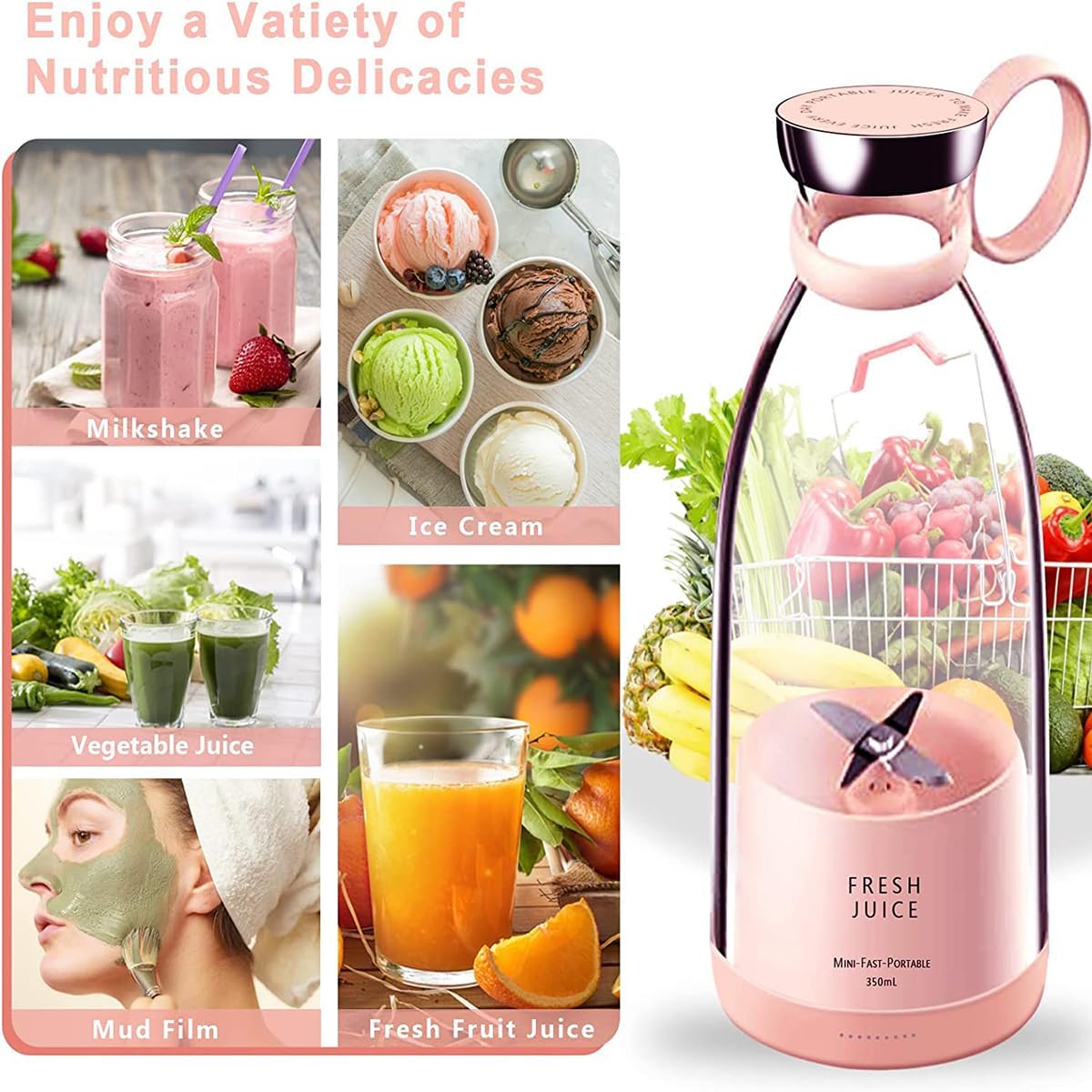 NutriBot™ - Battery-powered Mixer for Vital Drinks