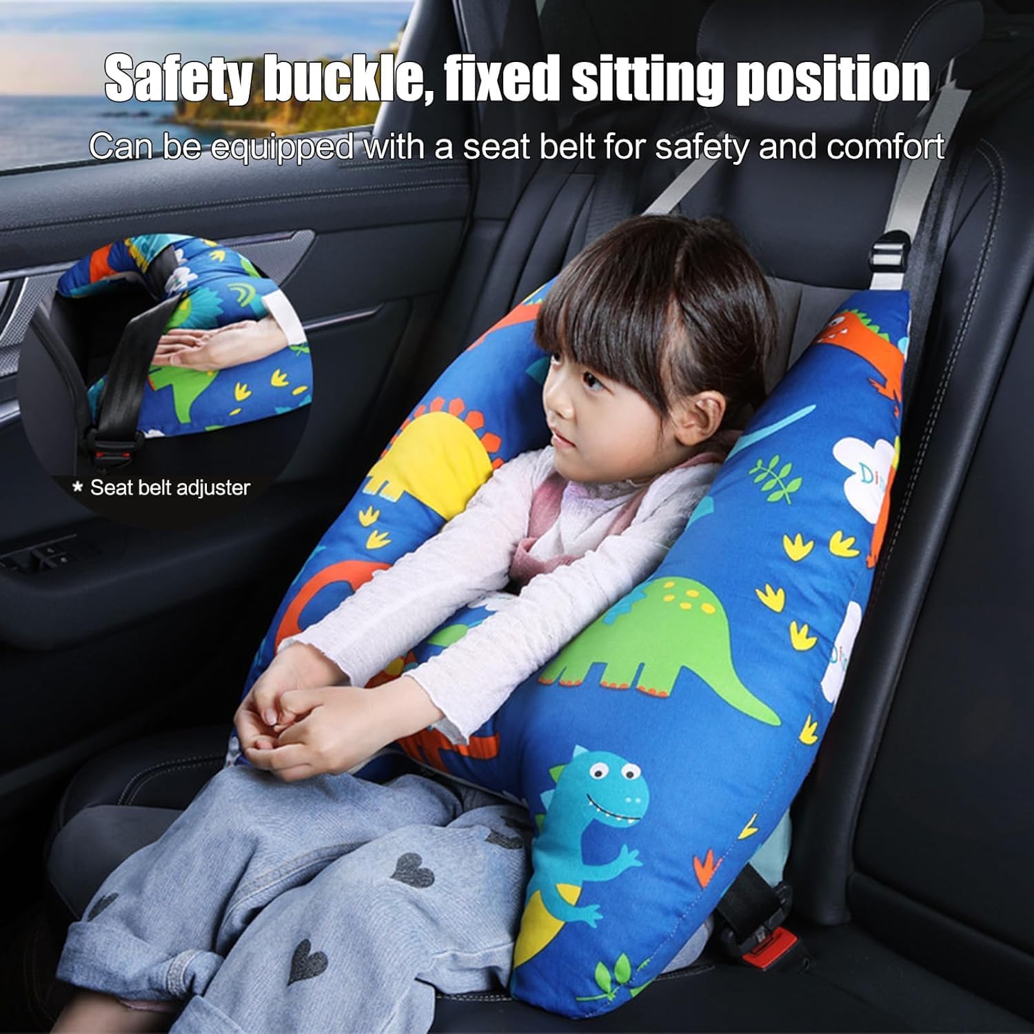 Children's Travel Pillow – Ergonomic neck pillow with secure hold for on the go