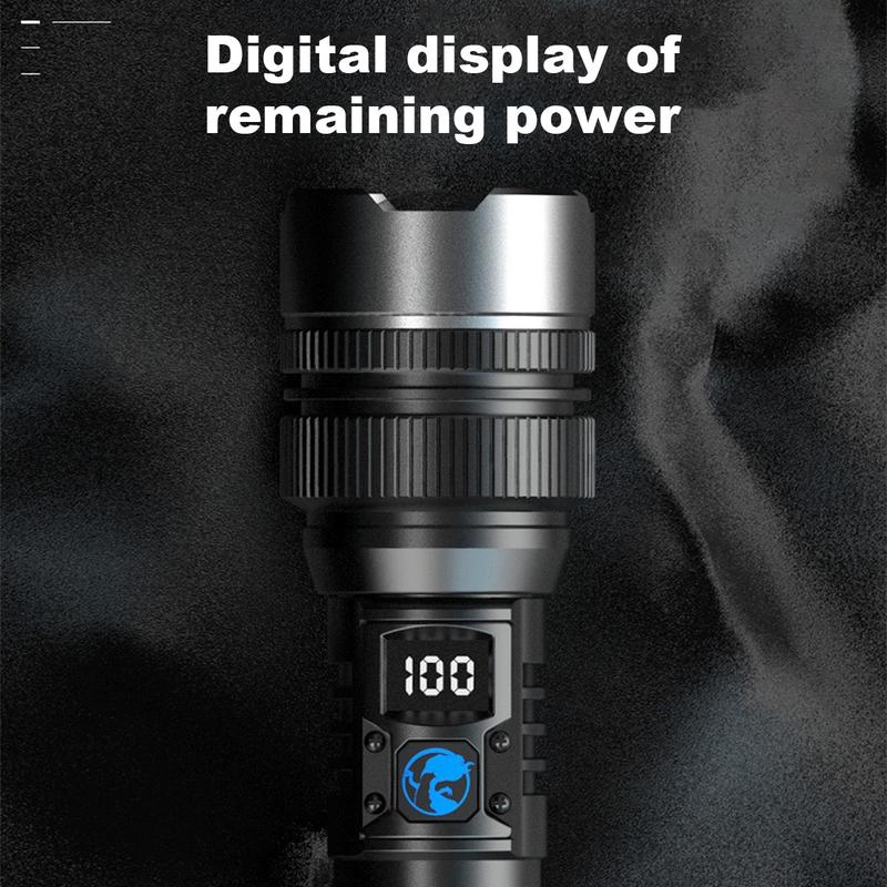 Survival LED Flashlight 2025 – As bright as a lightsaber with power bank function