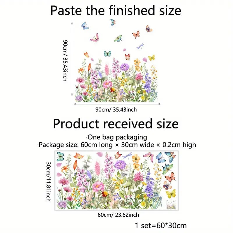 1+1 Free | Colorful Flower Stickers for Your Windows
