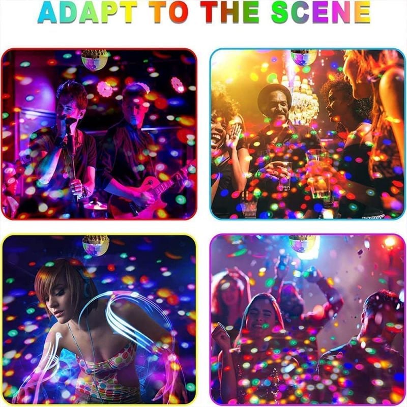 RGB Strobe LED Rotating Light Bulb – Create a party atmosphere with colorful lights!