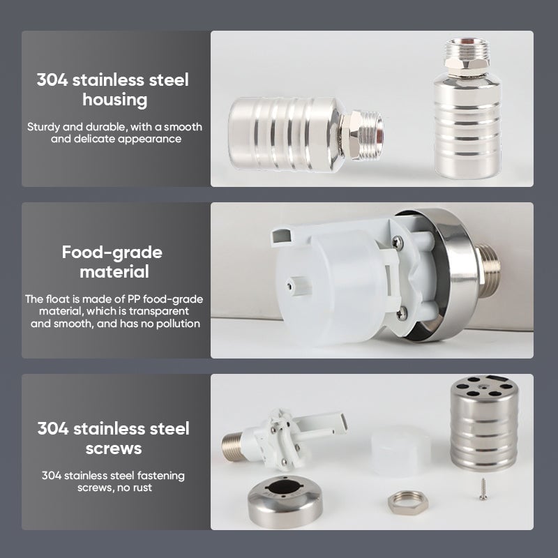 HydroLevel® – Compact Stainless Steel Valve with Precision – Automatic Water Level Control