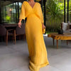 FaldaBelle™ | Waist-Focused Dress with Pleated Batwing Sleeves