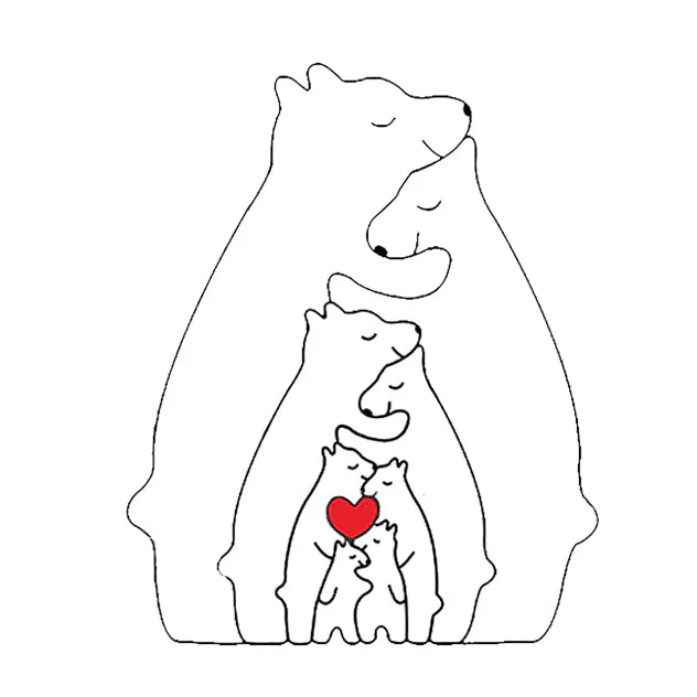 Bear Family Wooden Puzzle™ | The Ultimate Gift of Family Love