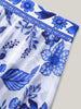 Flora™ | Two-Piece Swimsuit with Floral Pattern and Ruffled Mesh, Sarong