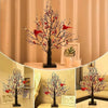 Vintage light tree with cardinals — Brings warm atmosphere to your home