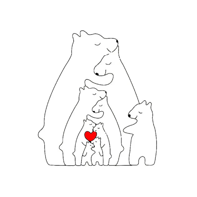 Bear Family Wooden Puzzle™ | The Ultimate Gift of Family Love