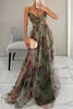 Giselle™ – Floral Maxi Dress with Cut-Out Waist and Tulle Skirt