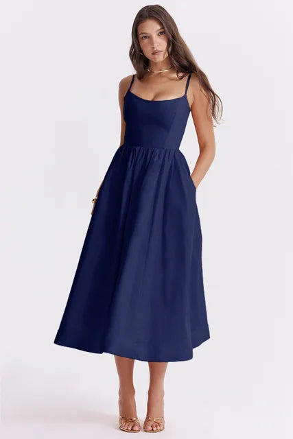 Abilene – Elegant midi dress made of linen