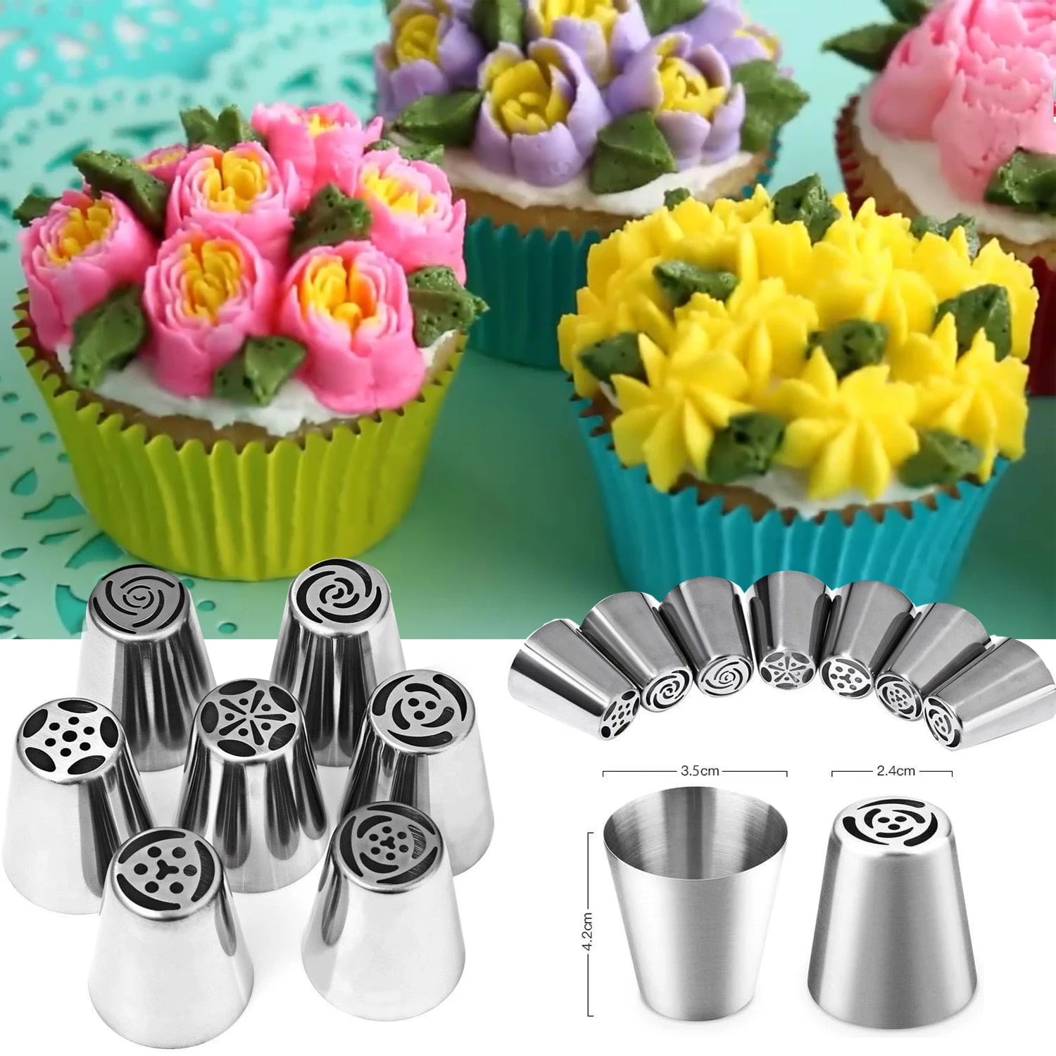 BakeSuppliez™ | Set of Flower Fondant Decoration Tools