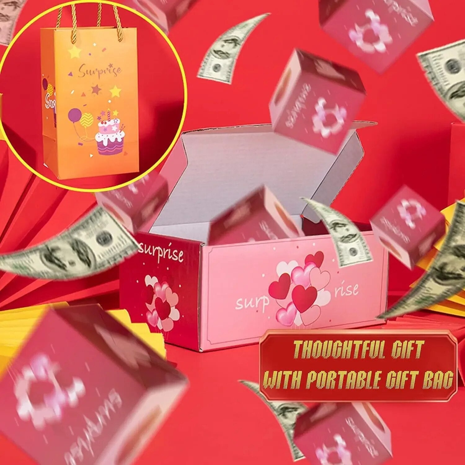Surprise Gift Box | Surprise your loved ones with a unique and unforgettable gift (10 Bounce Boxes included)
