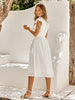 Iskaris – Elegant Cotton Dress with Flouncy Sleeves