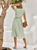 Iskaris – Elegant Cotton Dress with Flouncy Sleeves