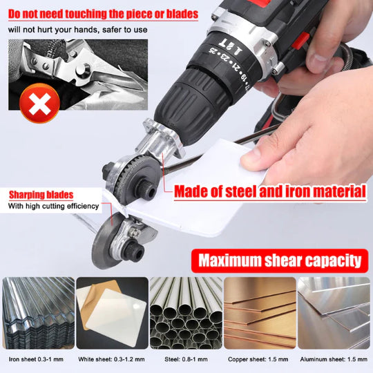 Electric Drill Shear™ - Turns a Drill into a Shear