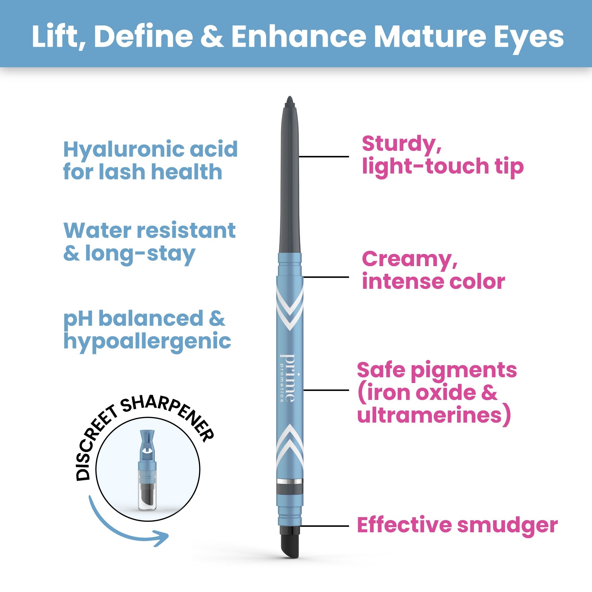 PrimeEyes Glide™ | Long-lasting Eyeliner with Gentle Texture