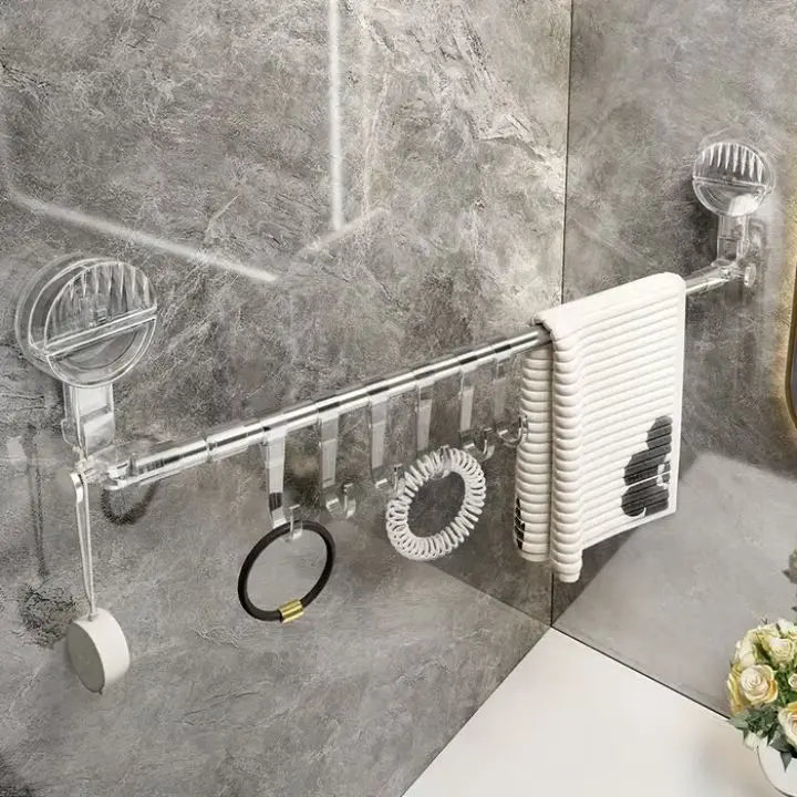 EasyTowel™ | Space-Saving Towel Rack with Suction Cups – No Drilling, Easy Mounting