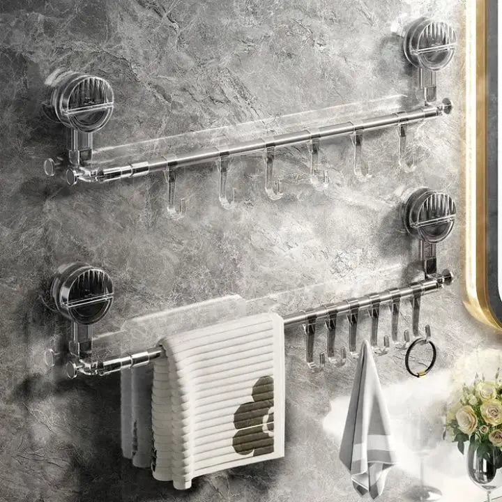 EasyTowel™ | Space-Saving Towel Rack with Suction Cups – No Drilling, Easy Mounting