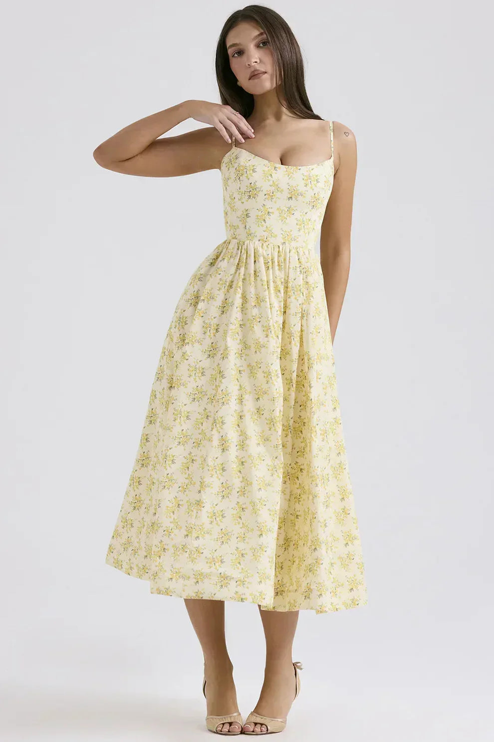 Abilene – Elegant midi dress made of linen