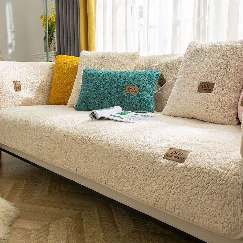 SofaSoft™ Deluxe | Ultrasoft Lamb Cashmere Sofa Cover – Plush Effect & Non-Slip