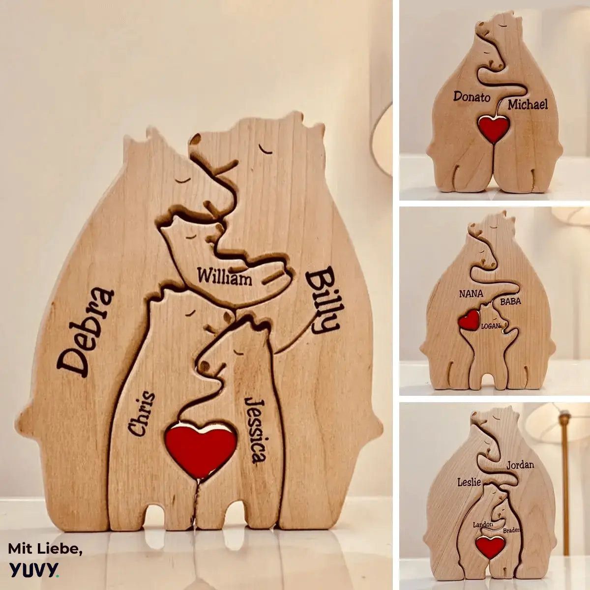 Bear Family Wooden Puzzle™ | The Ultimate Gift of Family Love