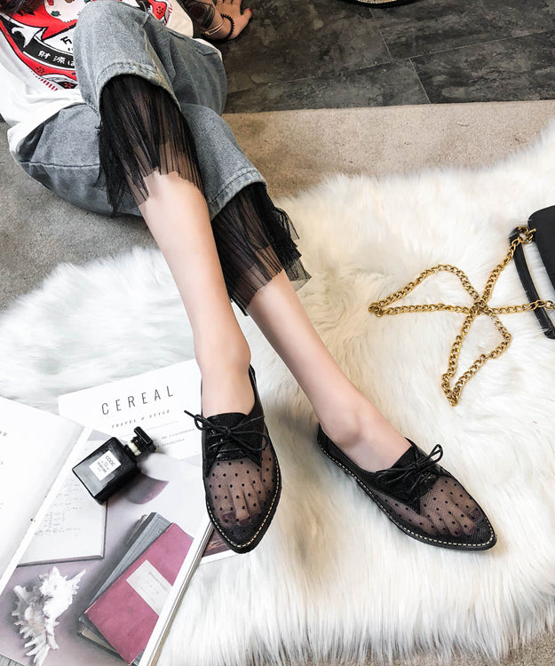 Vivian Buckle Flats Women Apricot-Black